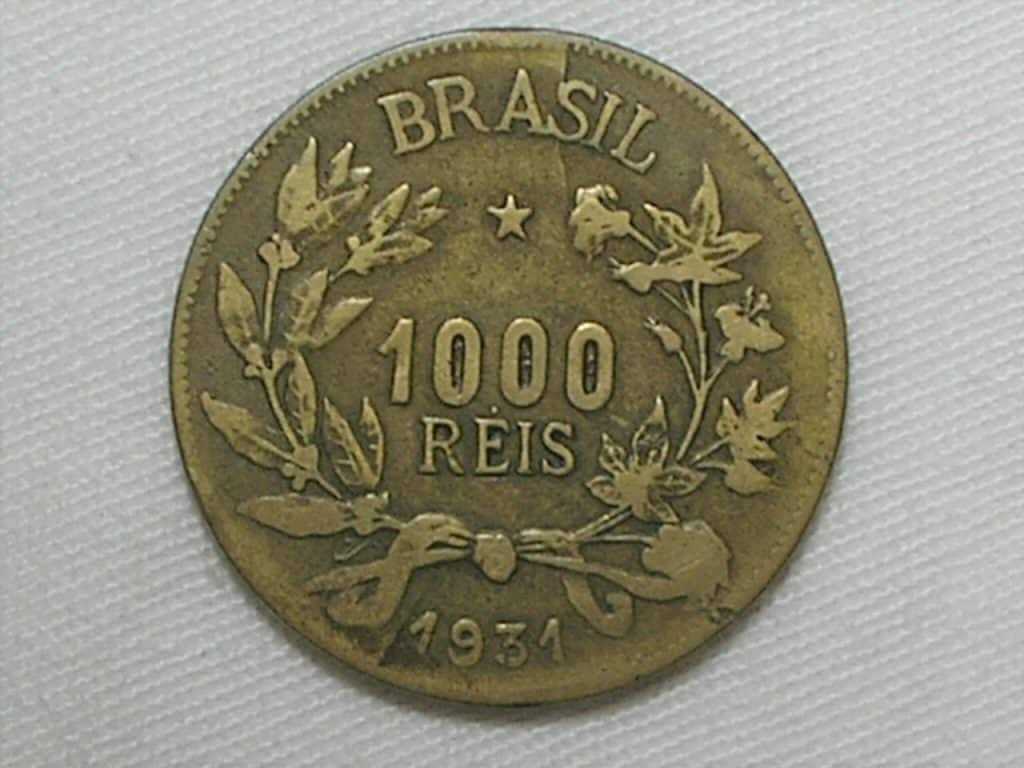 1.000 Réis - 1931 - mulher sentada / data dificil