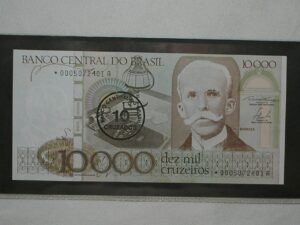 -)) 10.000 Cruzeiros c-177a / Asterisco *0005 / Flor de estampa