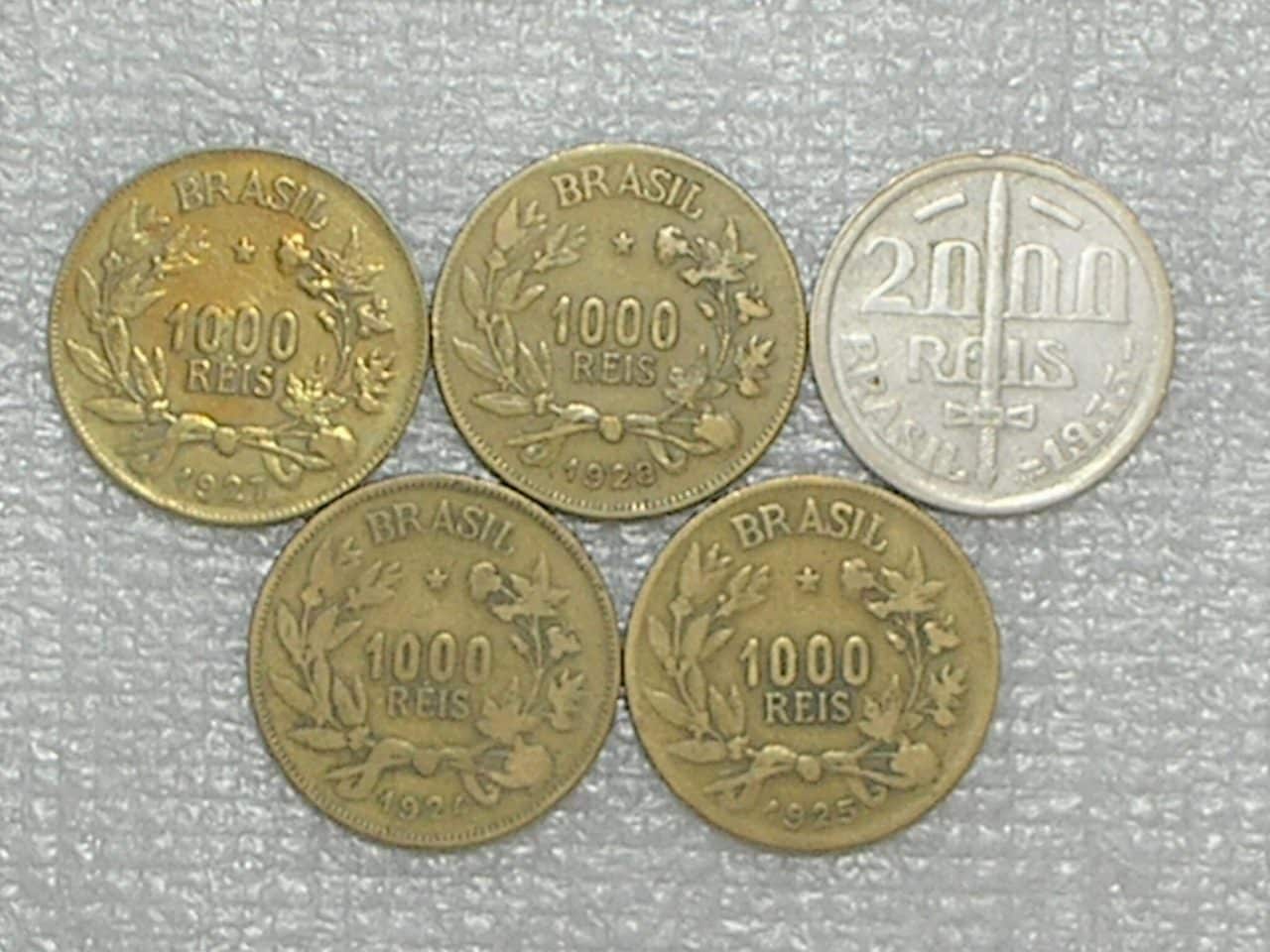 2.000 Réis - 1935 Caxias/Prata + 1.000 Réis - 1924/1925/1927/1928