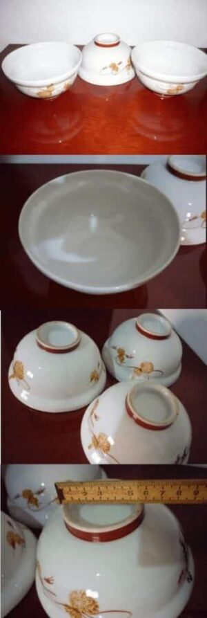 3 TIGELINHAS EM PORCELANA .VER FOTOS.