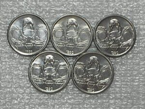 . 5 moedas 10 centavos - 1990