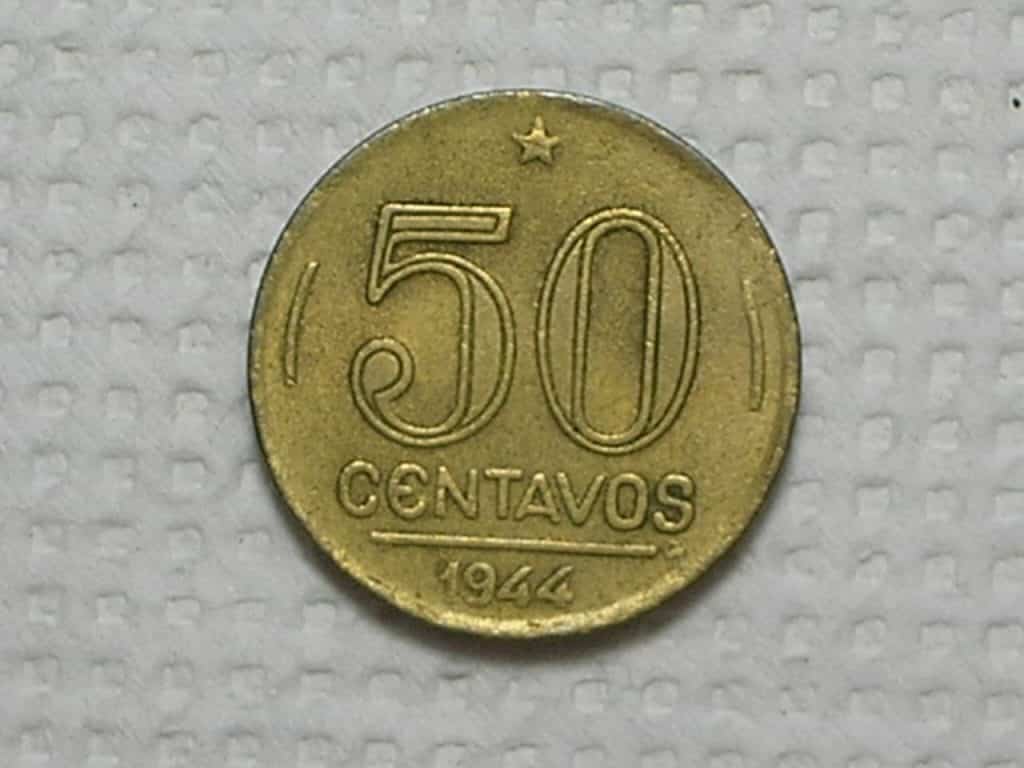 50 Centavos - 1944 Sem sigla / Soberba / m40.5