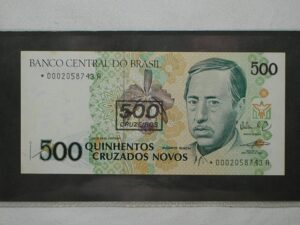 500 Cruzados Novos C- 213a / Asterisco *0002 / Flor de Estampa / 8743