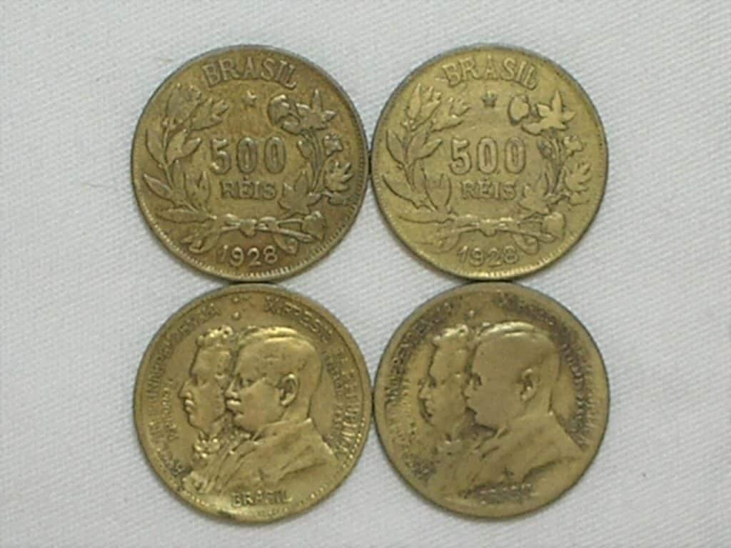500 Rs. duas de 1922 e duas de 1928