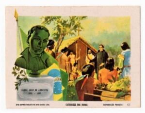 Adesivo Epag - Anos 60 - Padre José De Anchieta - Catequese De Indios