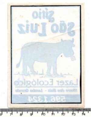 Adesivo Interno - Laser Ecologico - Sitio São Luiz - Novo hamburgo ( RS ) - Anos 90