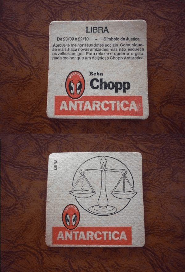 BOLACHA DE CHOPP ANTÁRTICA SIGNOS LIBRA .