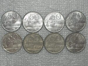 . Brasil - 50 Cent. 1967/1970/1975-com e sem Serrilha/1976/1977/1978/1979 - Série completa