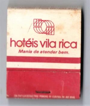 Caixa De Fosforos - Hotéis Vila Rica - Anos 50