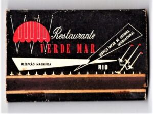 Caixa De Fosforos - Restaurante Verde Mar - Rio de Janeiro ( RJ ) - Filuminismo - Anos 50