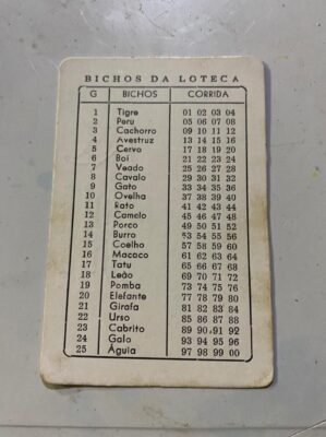 Calendário de Bolso (Tema Loteria) Ano 1985