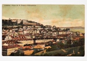 Cartao Postal Antigo - Portugal - Lisboa - Vista de São Pedro D´Alcantara- Anos 1918
