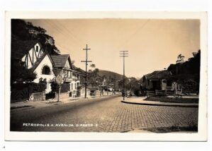 Cartão Postal - Av. Dom Pedro I - Petropolis - RJ - Anos 50