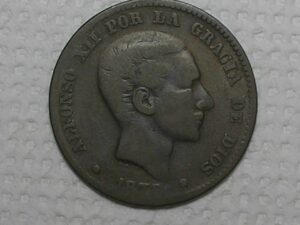 Espanha) 10 Centimos - 1878-om / Alfonso / m60