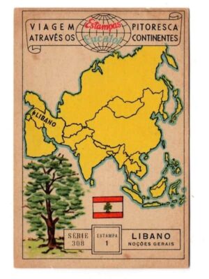 Estampas Eucalol Viagem Pitoresca Através os Continentes - Série 308 - Estampa 1 - Anos 1954