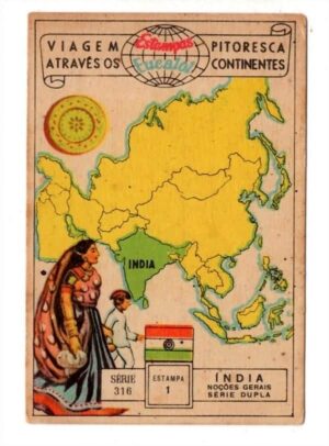 Estampas Eucalol Viagem Pitoresca Através os Continentes - Série 316 - Estampa 1 - Anos 1954