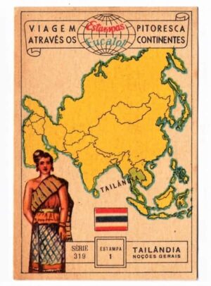 Estampas Eucalol Viagem Pitoresca Através os Continentes - Série 319 - Estampa 1 - Anos 1954