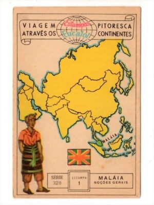 Estampas Eucalol Viagem Pitoresca Através os Continentes - Série 320 - Estampa 1 - Anos 1954