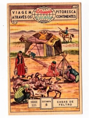 Estampas Eucalol Viagem Pitoresca Através os Continentes - Série 325 - Estampa 5 - Anos 1954