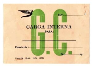 Etiqueta De Carga Interna - Varig - Anos 50
