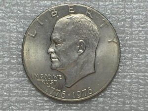 . Fc - (Estados Unidos) 1 Dollar - 1971 - Bicentenário - Eisenhower / Flor de cunho
