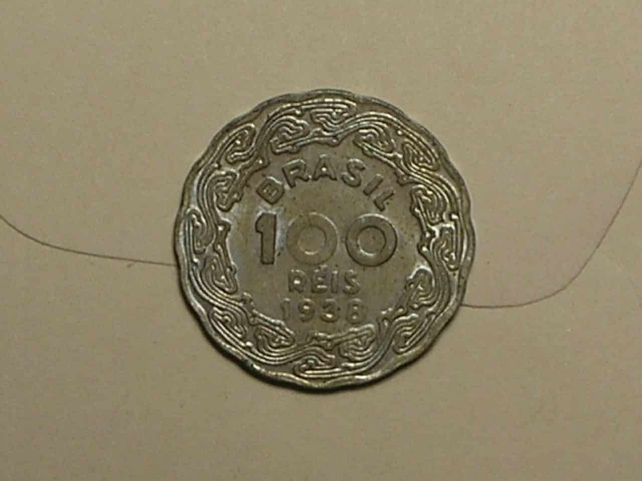 Getulinho - 100 réis 1938 - flor de cunho