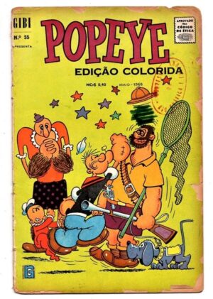 HQ - Gibi - Gibi Apresenta - Nº 35 - Popeye - RGE - 1968