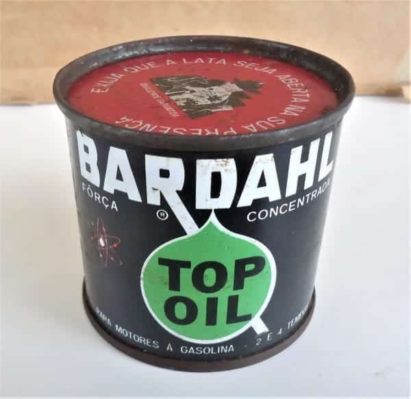 | Casa do Colecionador Lata Antiga Oleo Aditivo Bardahl Top Oil - Anos 60