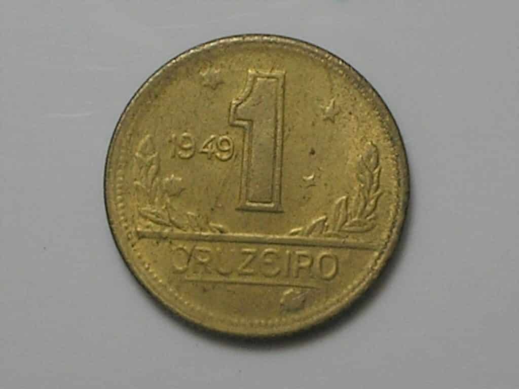 Moeda 1 Cruzeiro - 1949 - Mapa - Soberba