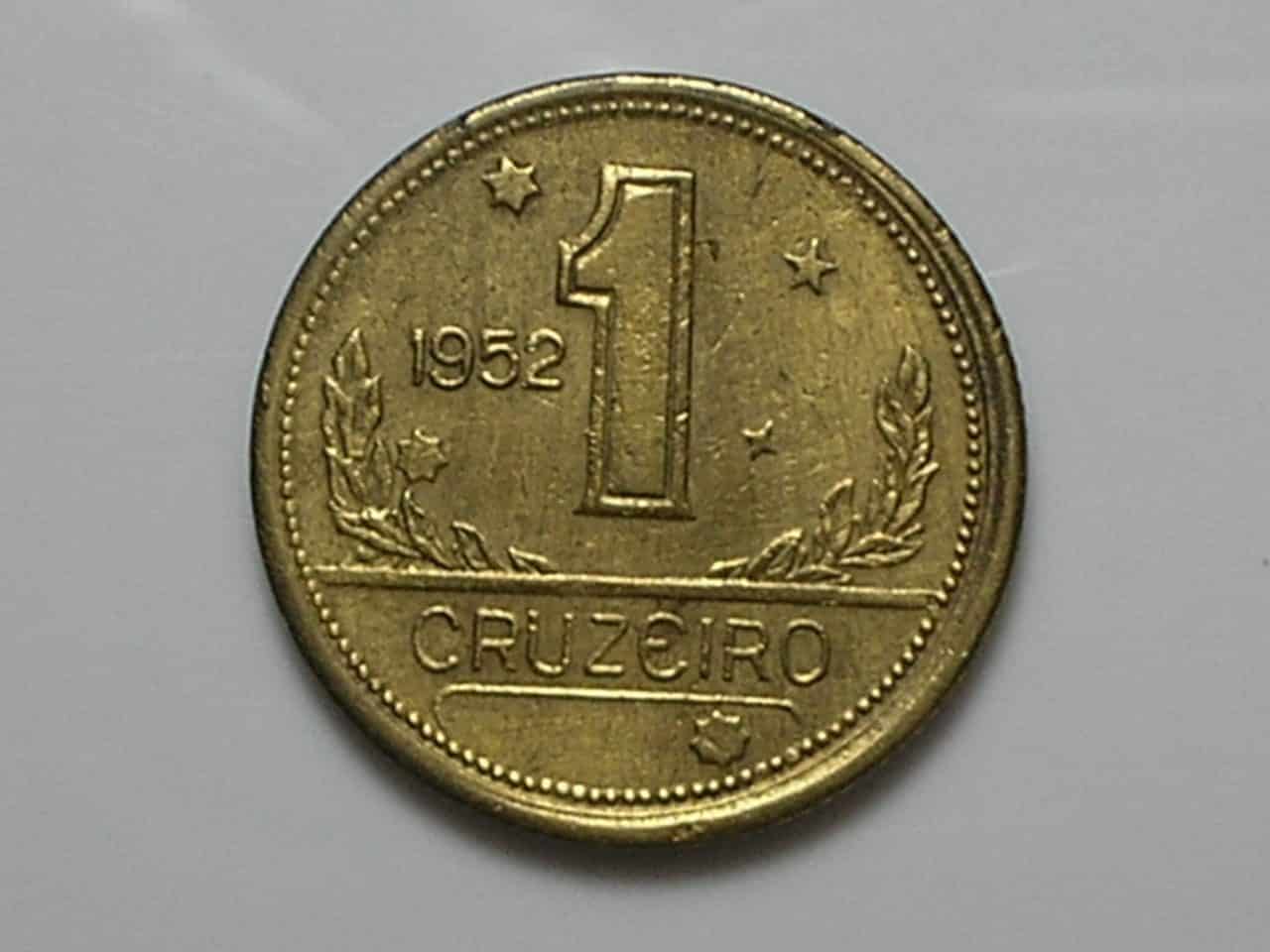 Moeda 1 Cruzeiro - 1952 Data Escassa / Mbc - bela peça