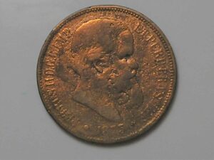 Moeda 40 Réis - 1873 / Imperio de Petrus 2º / Bc/Mbc