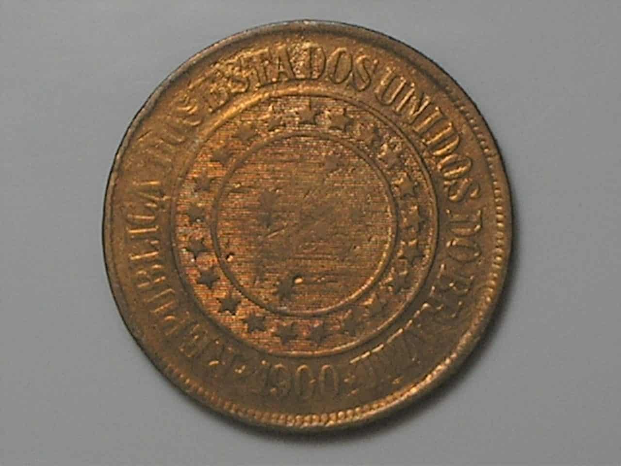 | Casa do Colecionador Moeda 40 Réis - 1900 / República / Mbc