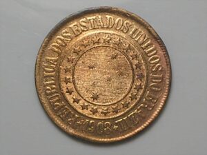 Moeda 40 Réis - 1908 / República / Mbc