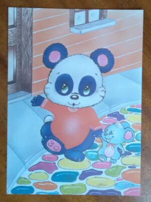 Papel de Carta Decorado Médio Belas Artes 729 / amigos