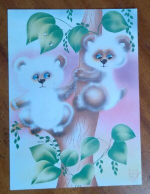 Papel de Carta Decorado Médio Belas Artes 731 / 2 ursinhos