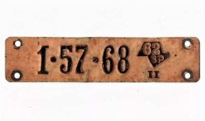 Plaqueta De Licenciamento SP - 1962 - Placa Amarela
