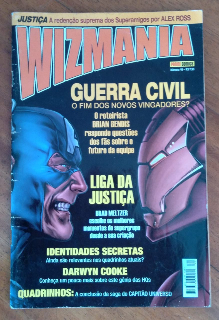 Revista Wizmania 49 2007 / Guerra Civil Liga da Justiça Capitão Universo.