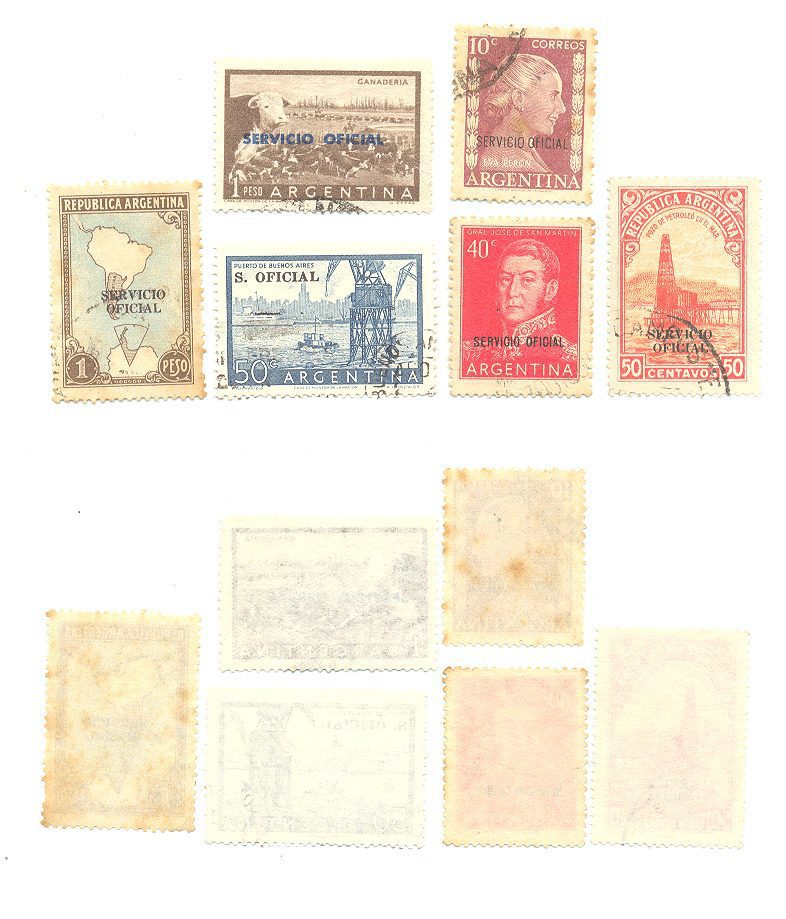 SELOS DA ARGENTINA LOTE 43 .