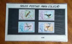 Selos Postais Cuba / Kit com 4 fauna pássaros.