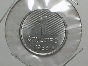 1 Cruzeiro - 1985 Reverso com 4 canas / Flor de Cunho / Cod. 180