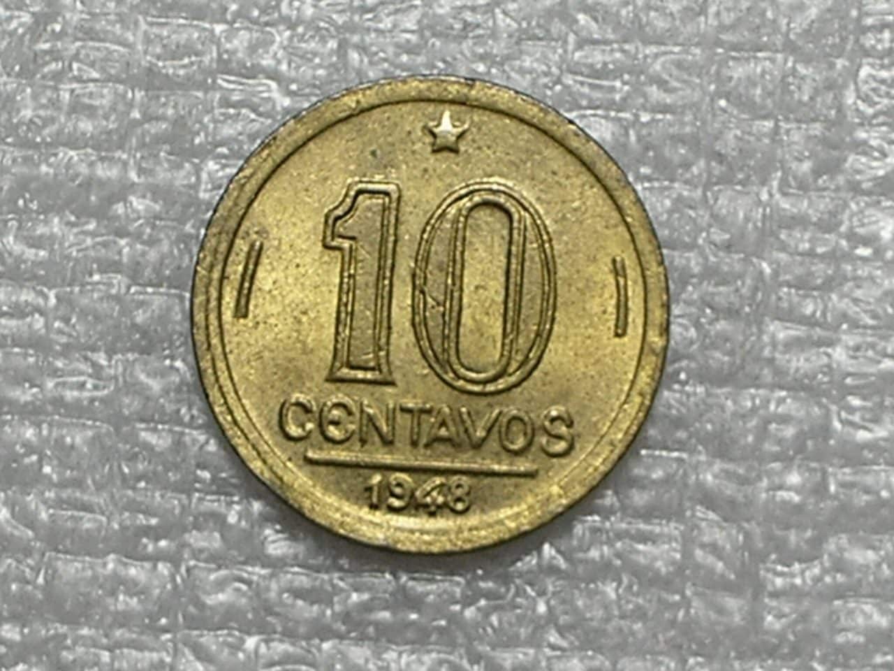 10 Centavos - 1948 / Getúlinho / Flor de Cunho