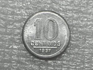 10 Centavos - 1957 / Brasão / Sob/Fc