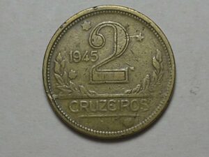 2 Cruzeiros - 1945 com sigla = Escassa / Mbc