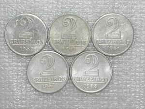 2 Cruzeiros - 1957 / 1958 / 1959 / 1960 / 1961 - S/Fc / ( 1957 - peça chave da coleção)