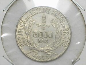2.000 Réis - 1924 - Mocinha / Prata / Flor de Cunho / cod.190