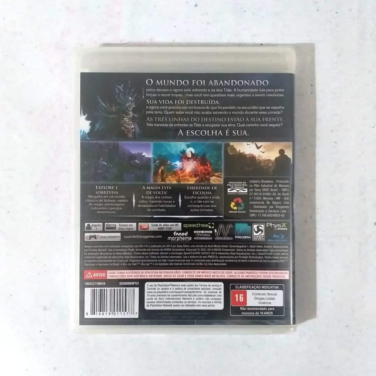 Jogo PS3 Original Risen 3 Titan Lords Mídia Física Lacrado em