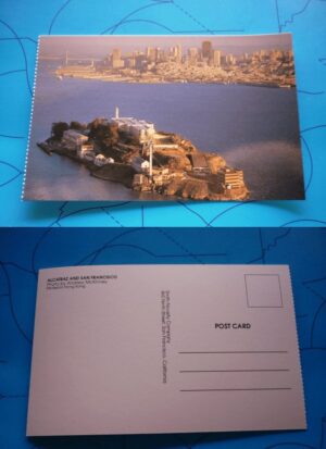 CARTÃO POSTAL ALCATRAZ AND SAN FRANCISCO .