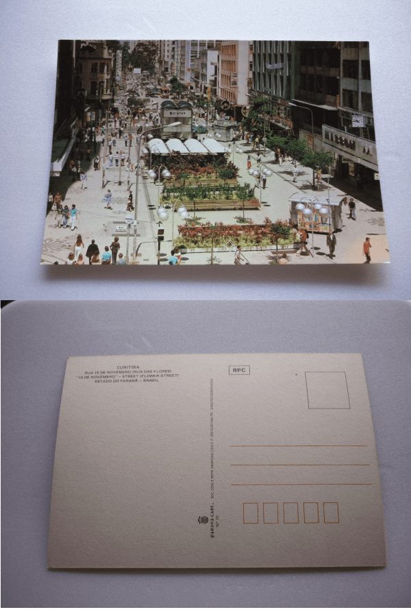 CARTÃO POSTAL CURITIBA RUA 15 DE NOVEMBRO (RUA DAS FLORES) .