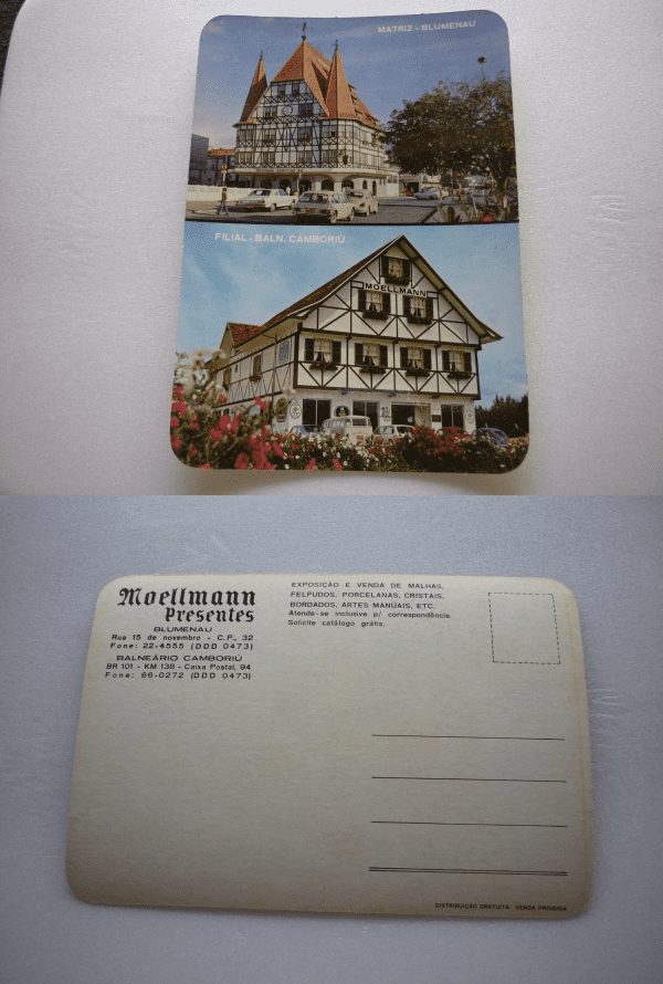 CARTÃO POSTAL MOELLMANN PRESENTES SC.