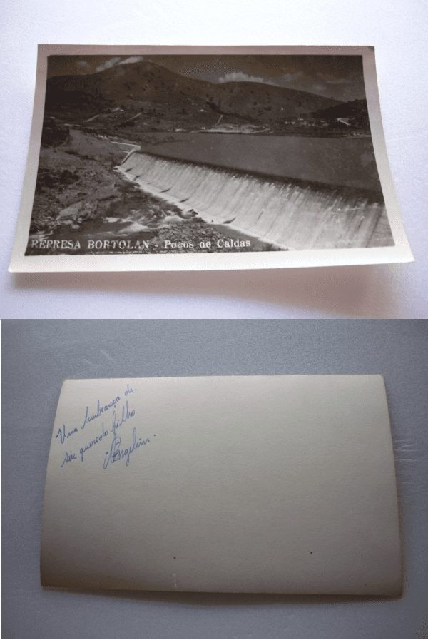 CARTÃO POSTAL REPRESA BORTOLAN - POÇOS DE CALDAS .